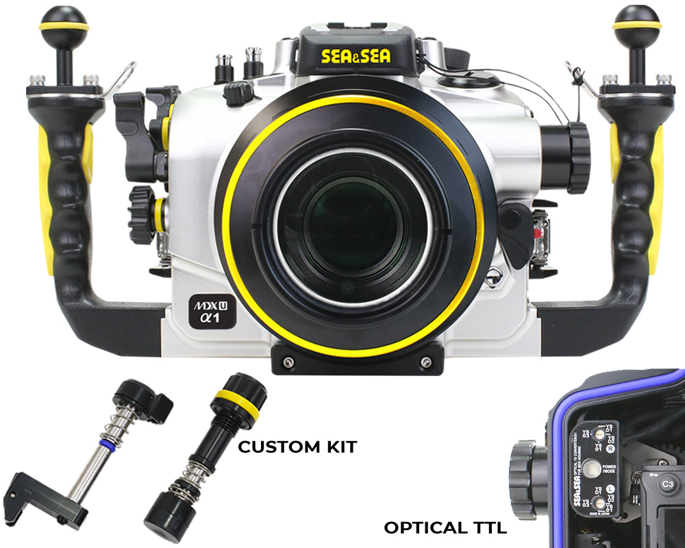 SEA & SEA MDX-αU Underwater Housing For Sony α1, α9II, α7sIII, α7IV, α7RIV, α7RV (Silver)