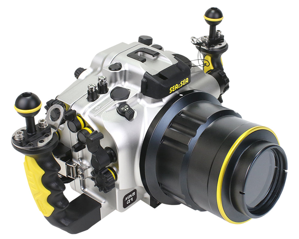 SEA & SEA MDX-αU Underwater Housing For Sony α1, α9II, α7sIII, α7IV, α7RIV, α7RV (Silver)