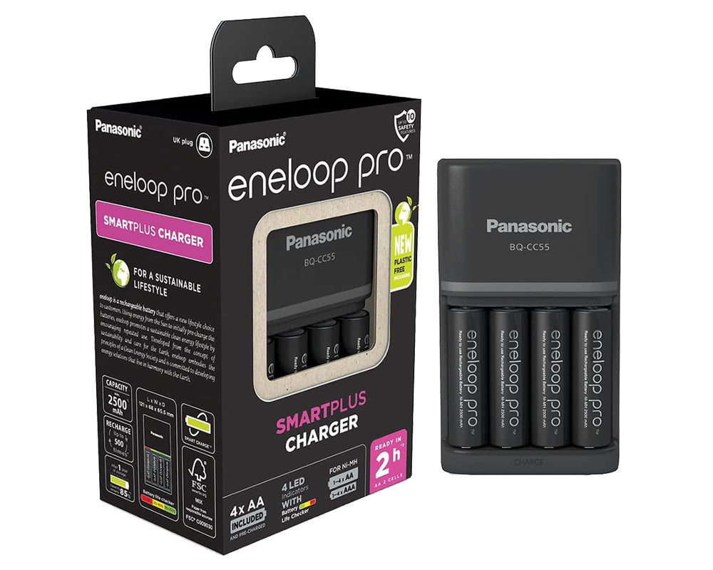 ENELOOP Smartplus Charger With AAx4 Pro Battery