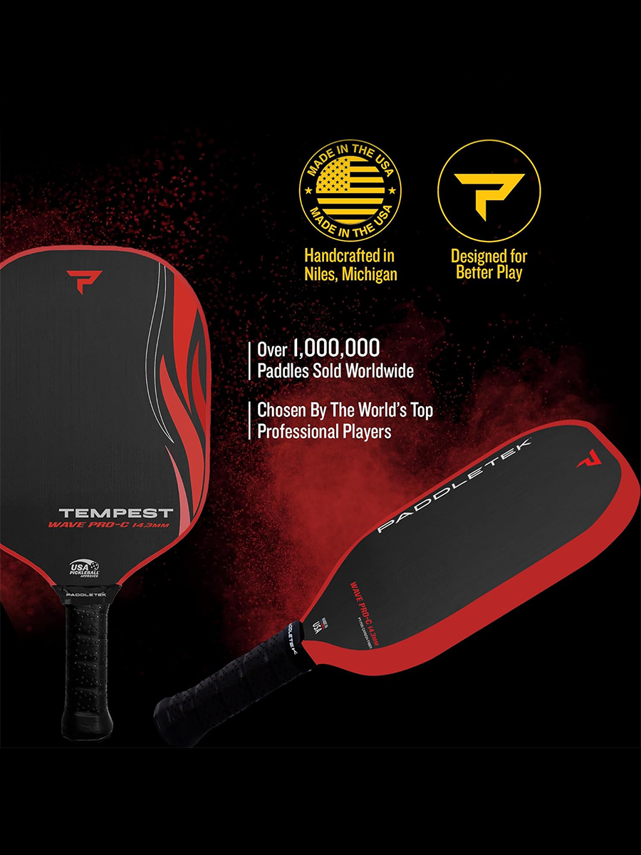 PADDLETEK Tempest Wave Pro-C 14.3mm Pickleball Paddle