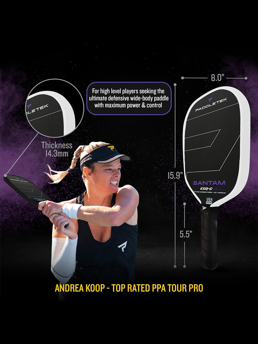 PADDLETEK Bantam ESQ-C 14.3mm Pickleball Paddle