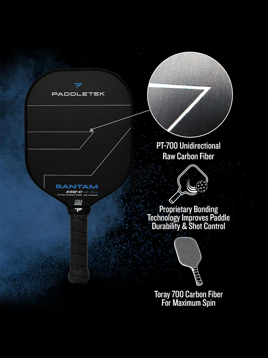 PADDLETEK Bantam ESQ-C 14.3mm Pickleball Paddle
