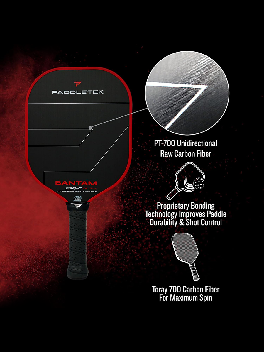 PADDLETEK Bantam ESQ-C 14.3mm Pickleball Paddle