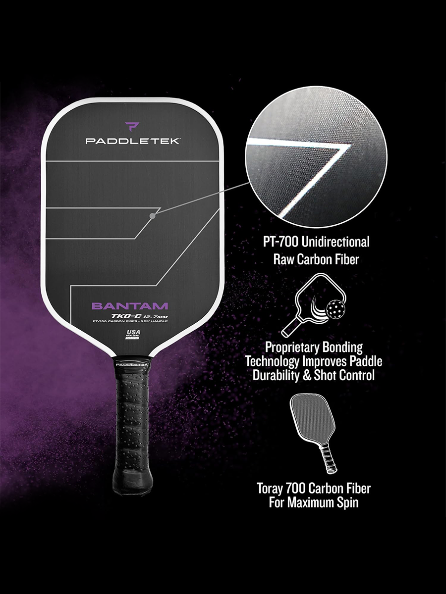 PADDLETEK Bantam TKO-C 12.7mm Pickleball Paddle