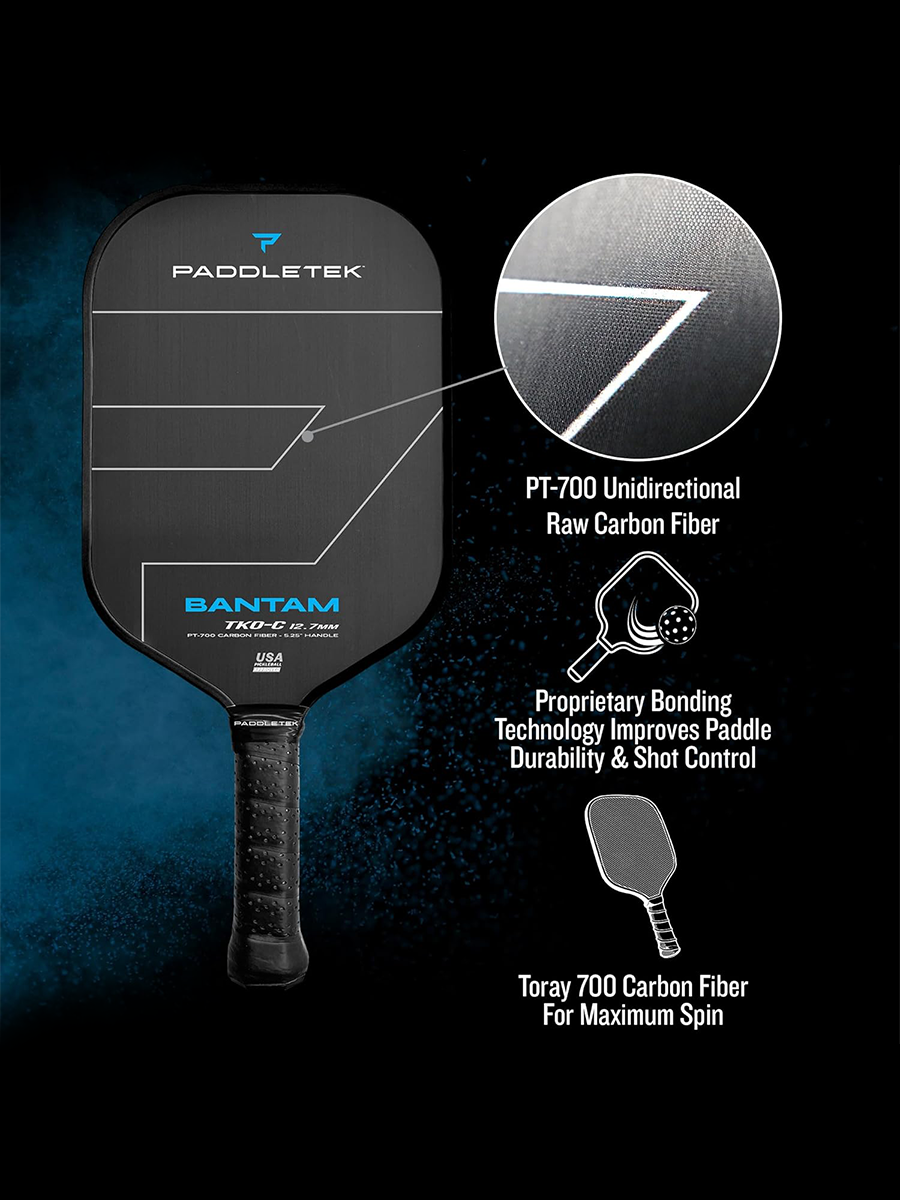 PADDLETEK Bantam TKO-C 12.7mm Pickleball Paddle