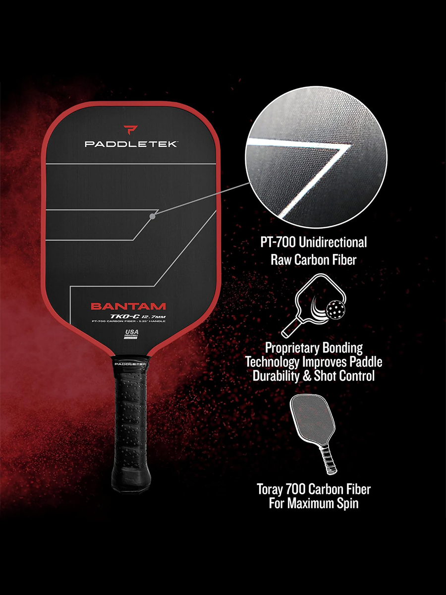 PADDLETEK Bantam TKO-C 12.7mm Pickleball Paddle