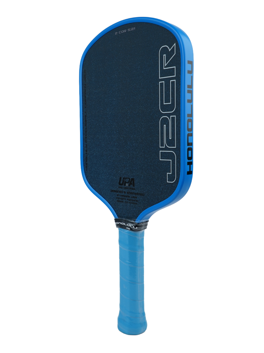 HONOLULU J2CR Crystal Blue™ Endurance Surface™ Pickleball Paddle - 6" Grip