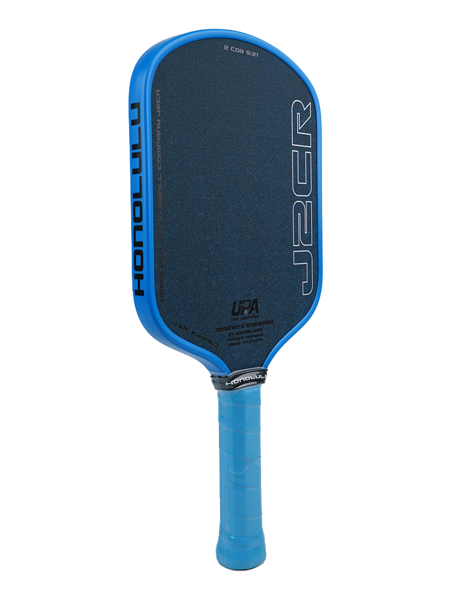 HONOLULU J2CR Crystal Blue™ Endurance Surface™ Pickleball Paddle - 6" Grip