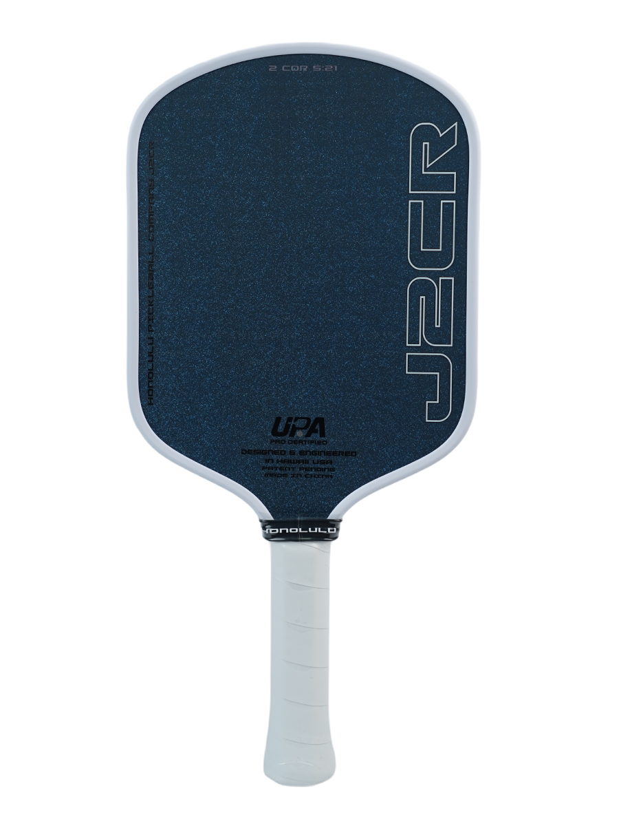 HONOLULU J2CR Crystal Blue™ Endurance Surface™ Pickleball Paddle - 6" Grip