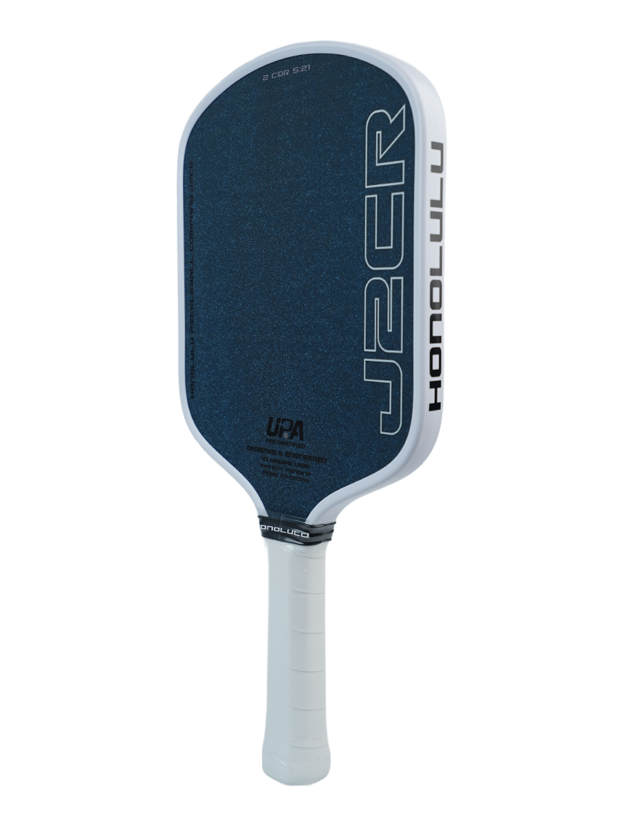 HONOLULU J2CR Crystal Blue™ Endurance Surface™ Pickleball Paddle - 6" Grip