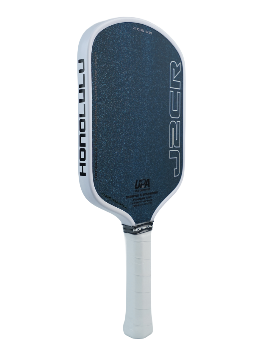 HONOLULU J2CR Crystal Blue™ Endurance Surface™ Pickleball Paddle - 6" Grip
