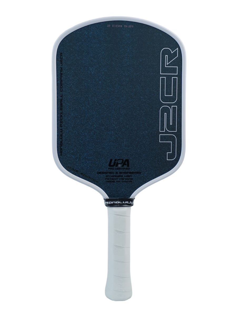 HONOLULU J2CR Crystal Blue™ Endurance Surface™ Pickleball Paddle - 6" Grip