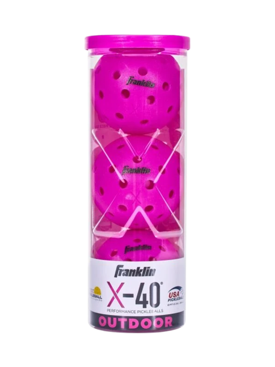FRANKLIN X-40 Outdoor Pickleballs - 74mm (3 Packs)