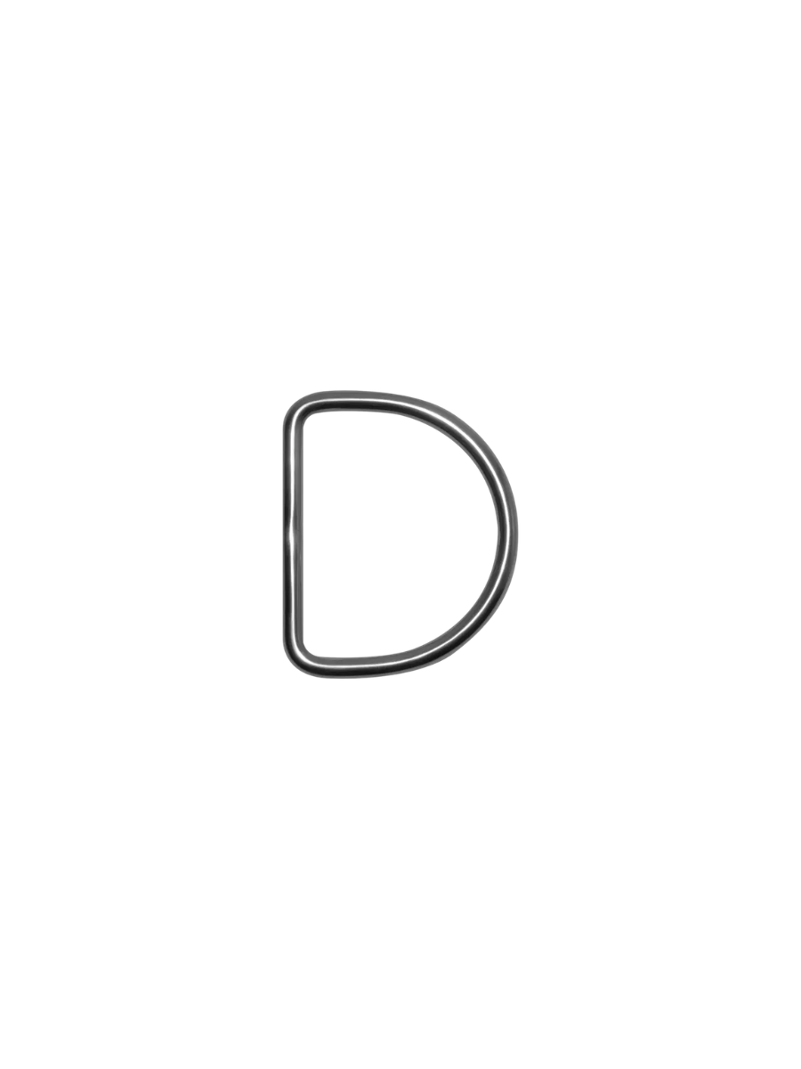 AUDAXPRO Bent 50mm D-Ring Stainless Steel