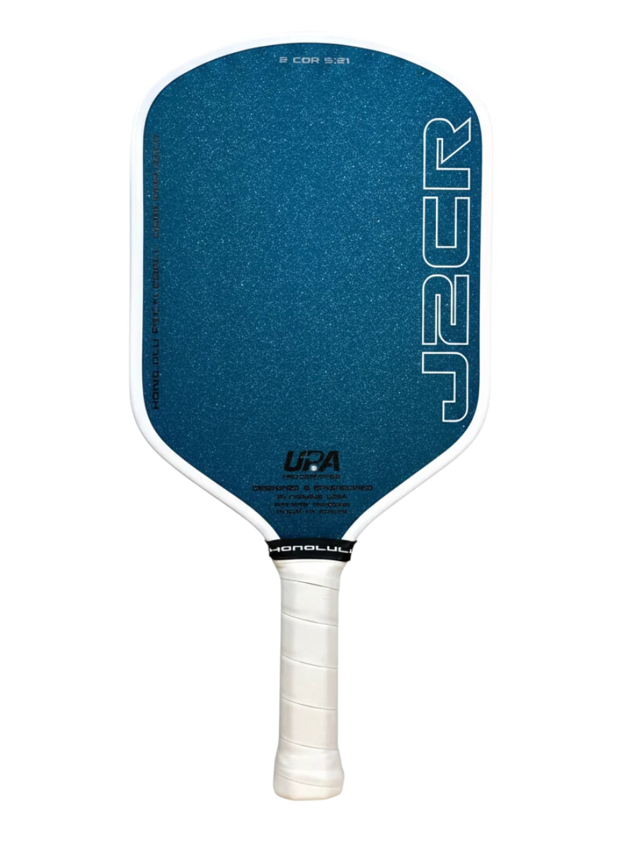 HONOLULU J2CR Crystal Blue™ Endurance Surface™ Pickleball Paddle - 6" Grip