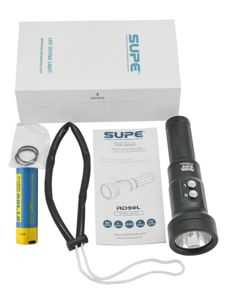 SCUBALAMP SUPE RD90L 2000 Lumens Laser Dive Light