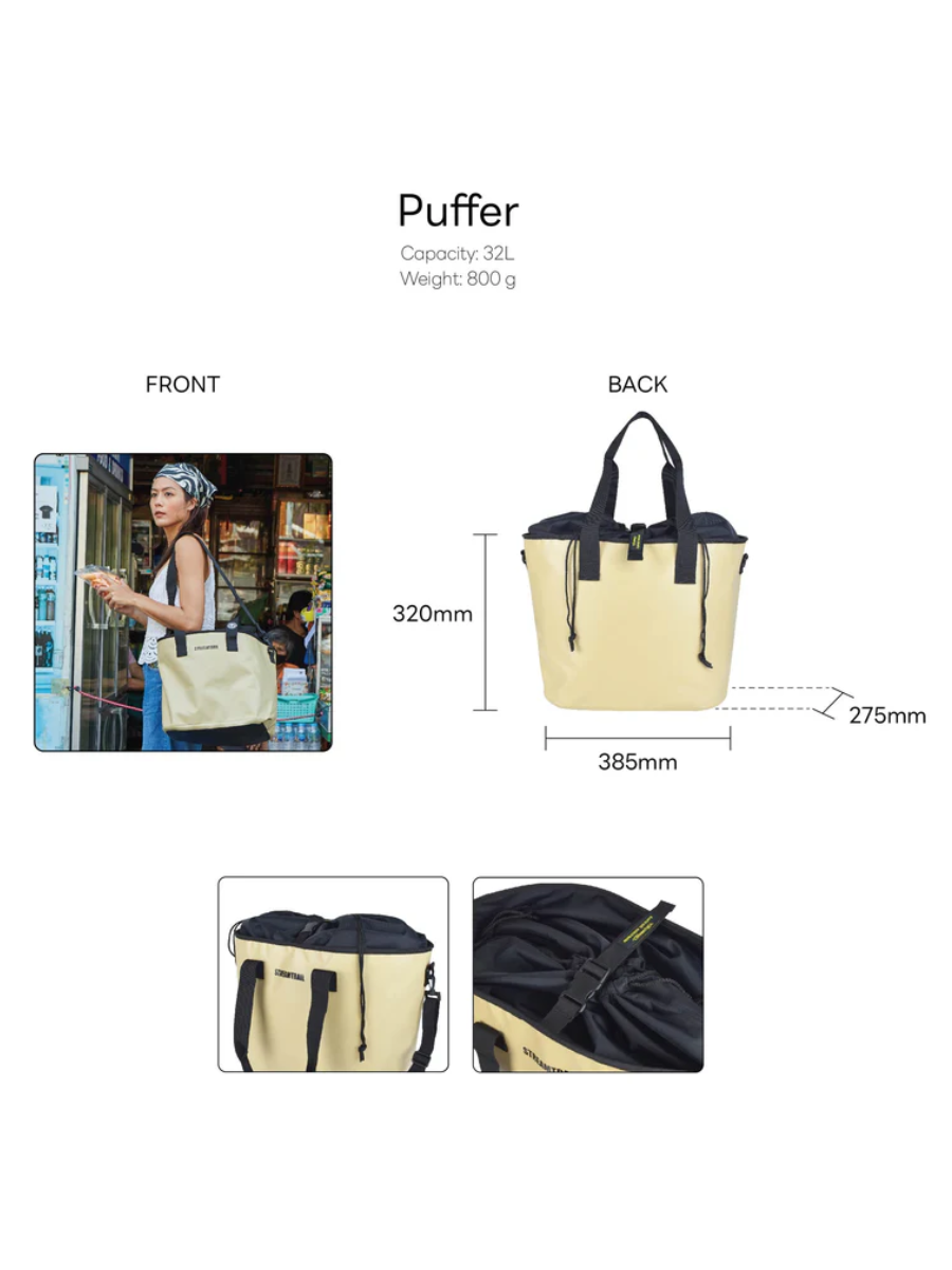 STREAM TRAIL Puffer Tote Bag