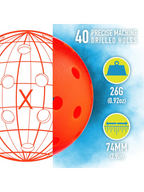 FRANKLIN X-40 Outdoor Pickleballs - 74mm (3 Packs)