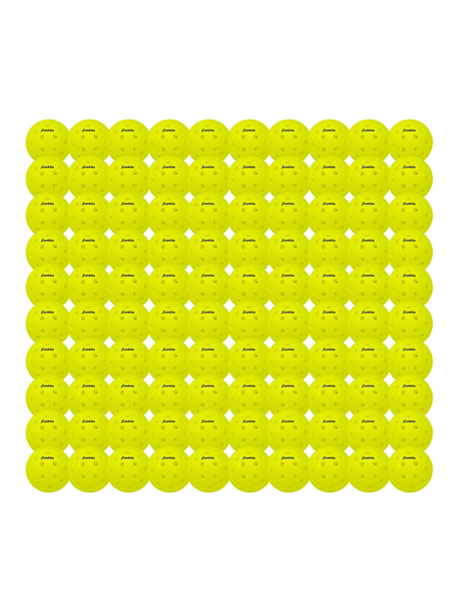 FRANKLIN X-40 Outdoor Pickleballs - 74mm (100-pack)