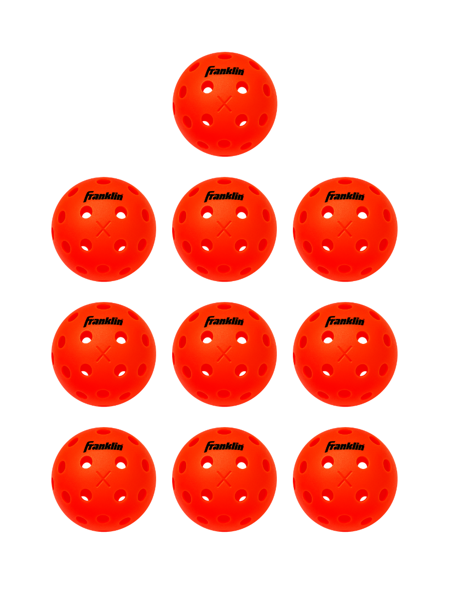 FRANKLIN X-40 Outdoor Pickleballs - 74mm (10 Packs)