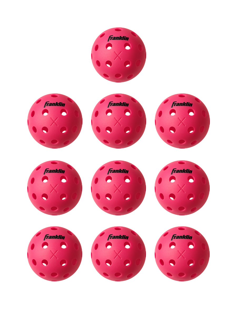 FRANKLIN X-40 Outdoor Pickleballs - 74mm (10 Packs)