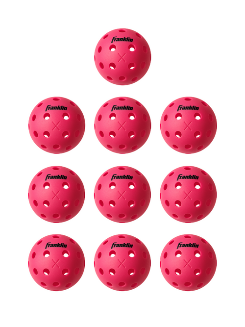 FRANKLIN X-40 Outdoor Pickleballs - 74mm (10 Packs)