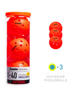 FRANKLIN X-40 Outdoor Pickleballs - 74mm (3 Packs)