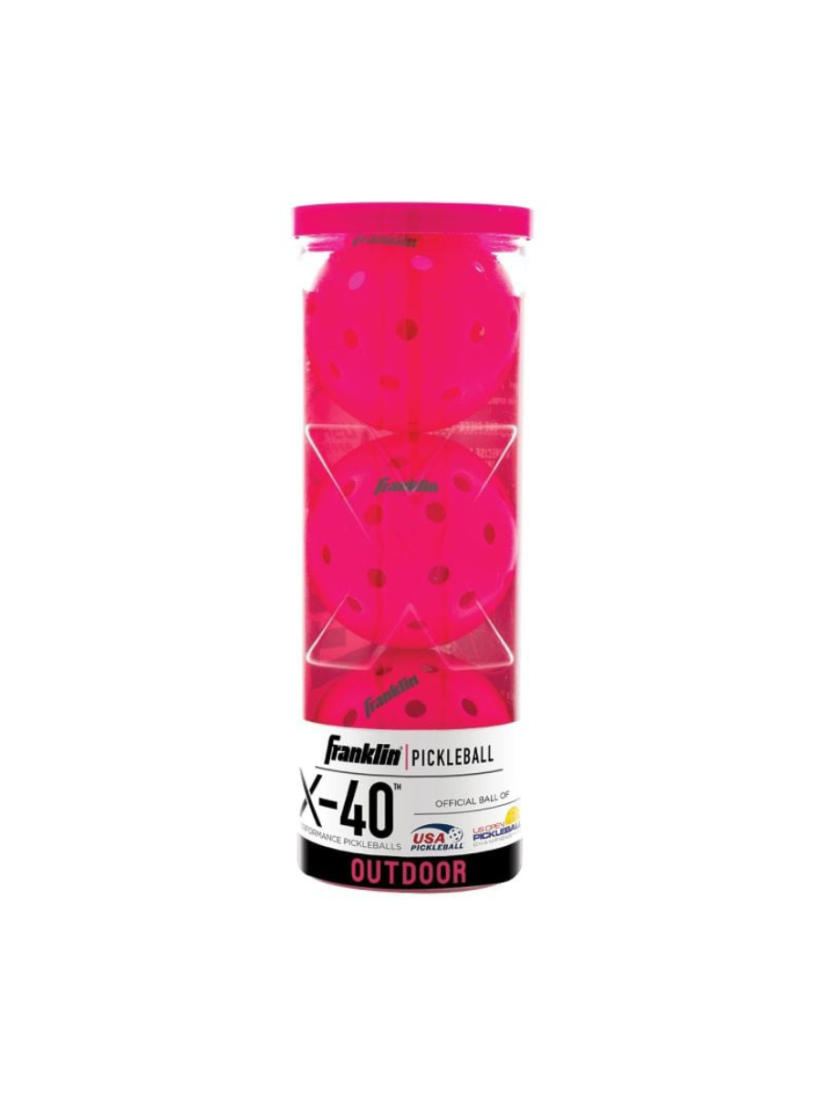 FRANKLIN X-40 Outdoor Pickleballs - 74mm (3 Packs)