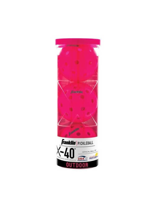 FRANKLIN X-40 Outdoor Pickleballs - 74mm (3 Packs)