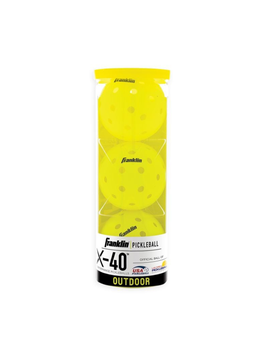 FRANKLIN X-40 Outdoor Pickleballs - 74mm (3 Packs)