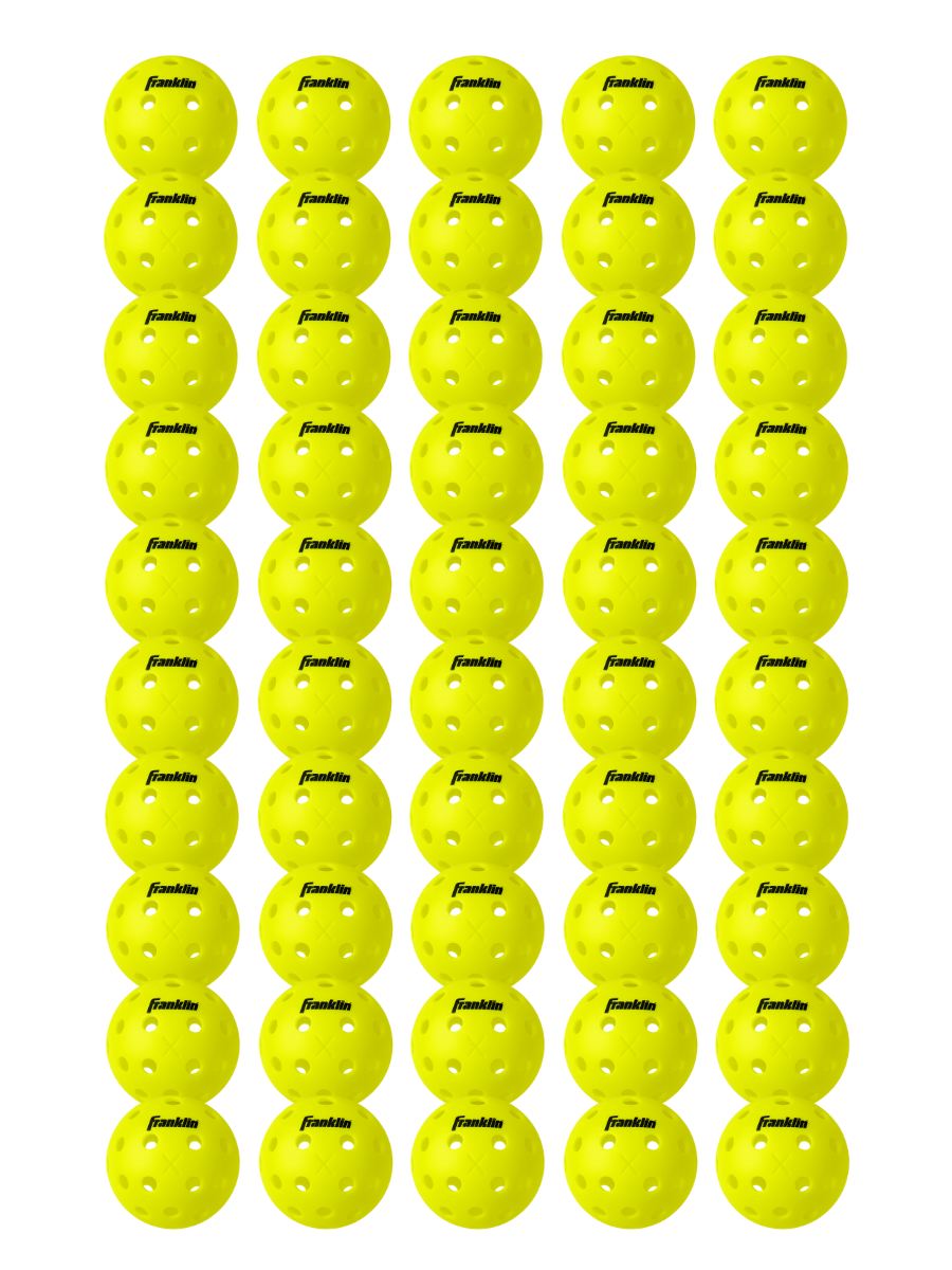 FRANKLIN X-40 Outdoor Pickleballs - 74mm (50-Pack)