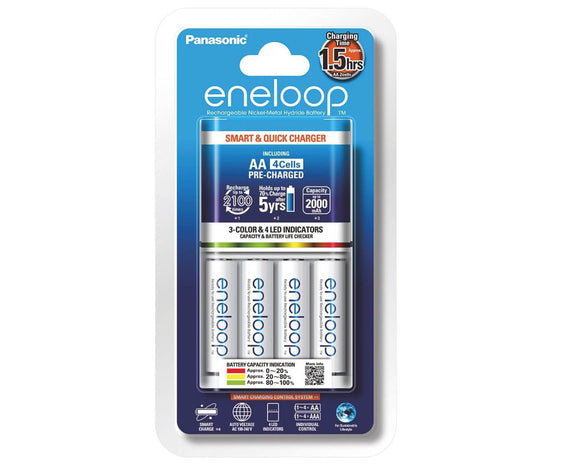 ENELOOP SMART & QUICK CHARGER WITH AAx4 BATTERY