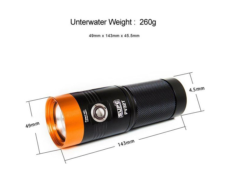 SCUBALAMP SUPE PV32T3000 Lumens Focus & Video Light
